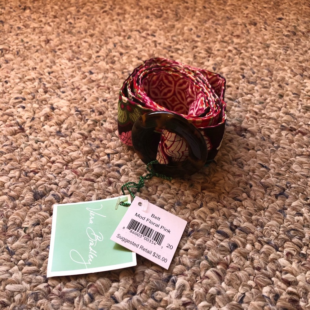 Vera Bradley OSFA Mod Floral Pink RETIRED Belt